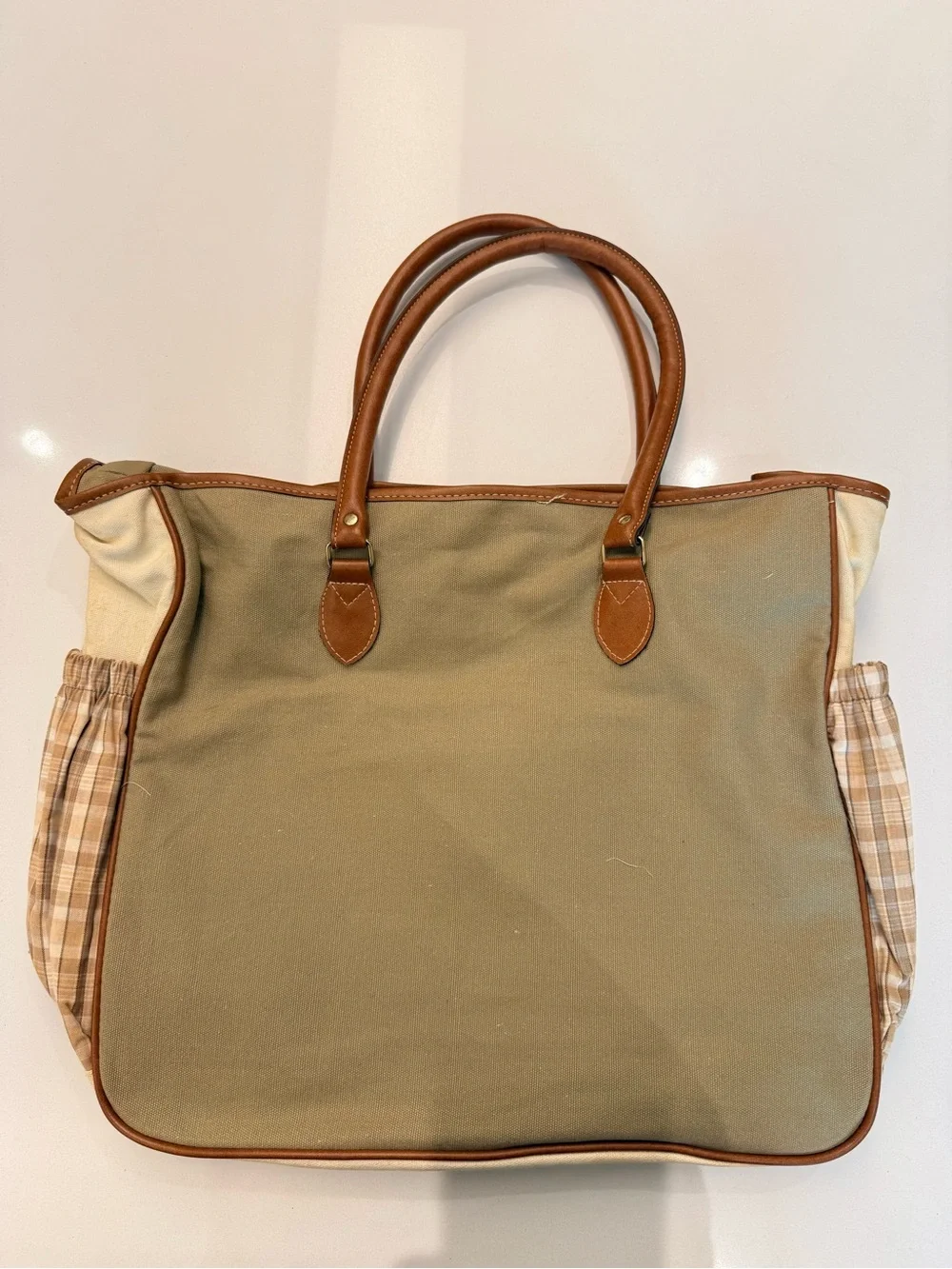 Disney RARE Winnie The Pooh Baby Diaper Bag Canvas Tote Large AS IS‎ Stained